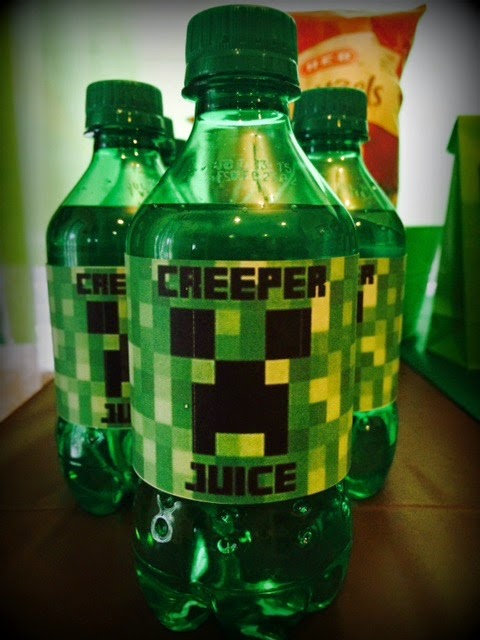 I saw that going differently in my mind...: Minecraft party decorations