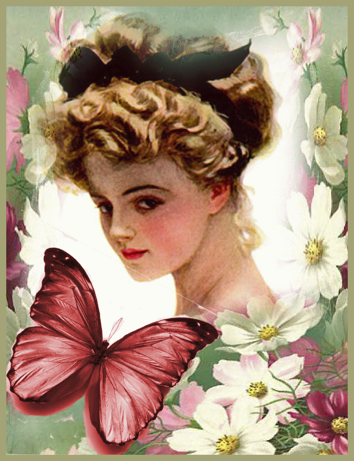 Christian Images In My Treasure Box Victorian Lady In Flowers