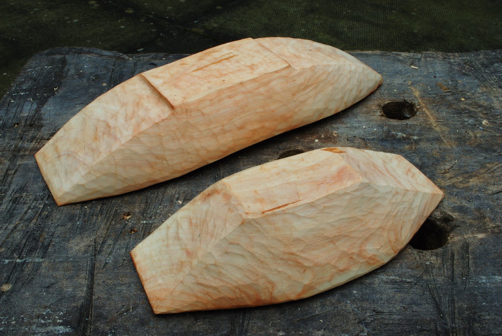 Simon Hill Green Wood Carving Alder bowls.