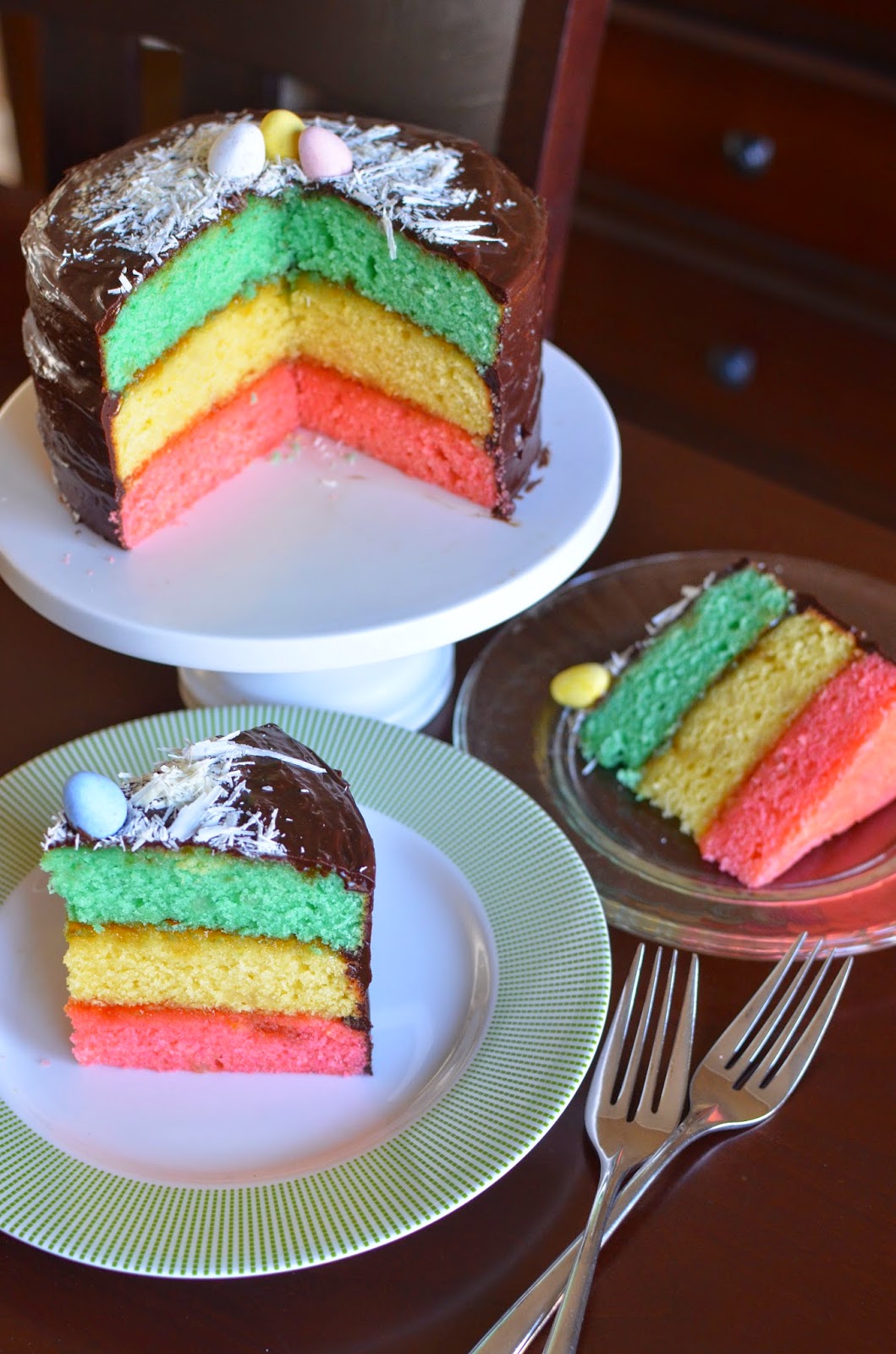 Playing with Flour Tricolor cookie (Easter) cake