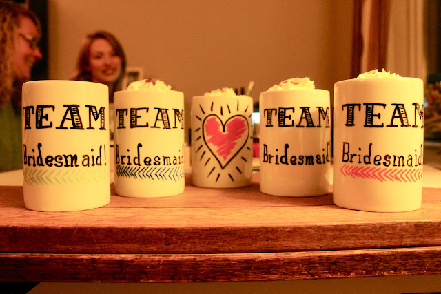 DIY bridesmaid mugs