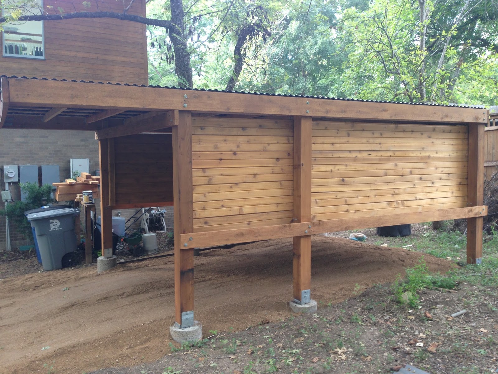 The Urban Dirt Farmer Modern Design Cedar Carport