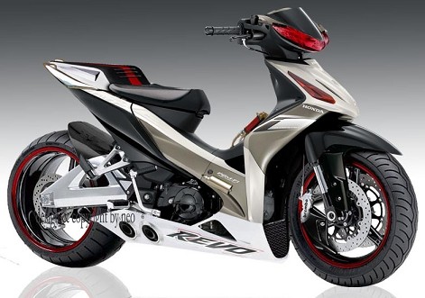 Gambar modifikasi motor Honda Revo 100cc Terbaru Keren dan Good title=