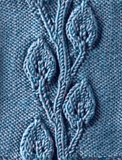 Knitting Galore Saturday Stitch Embossed Vine Leaf Stitch.