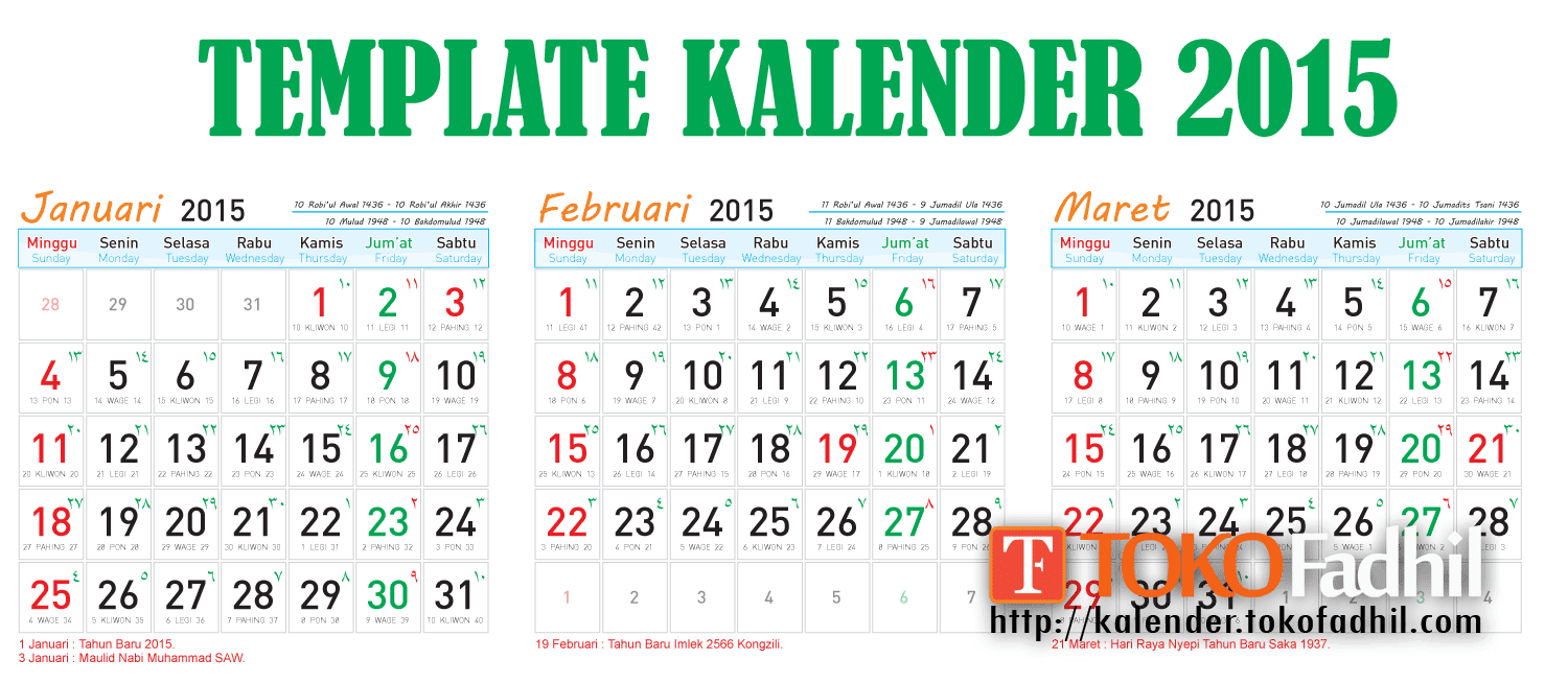 Free Download Kalender Tahun 2015 Free Download Kalender Tahun 2015