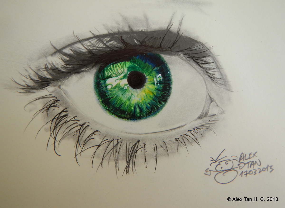 Weekly Art Assignment Green Eye