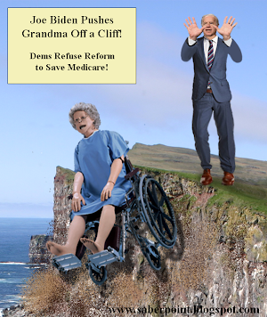 Joe Biden Pushes Grandma Off a Cliff!  (Photoshop)