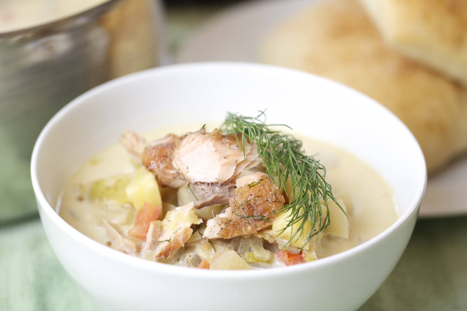 Thyme In Our Kitchen Smoked Salmon Chowder