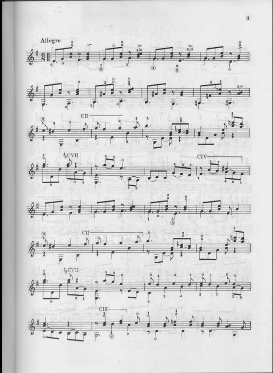 Partituras para Guitarra Morel Peruvian Folk Song