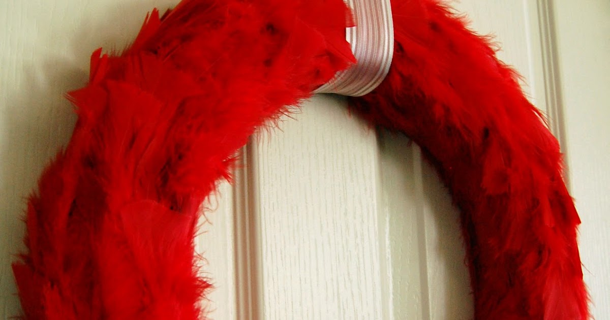 the audzipan anthology Red Feather Valentine's Wreath Tutorial