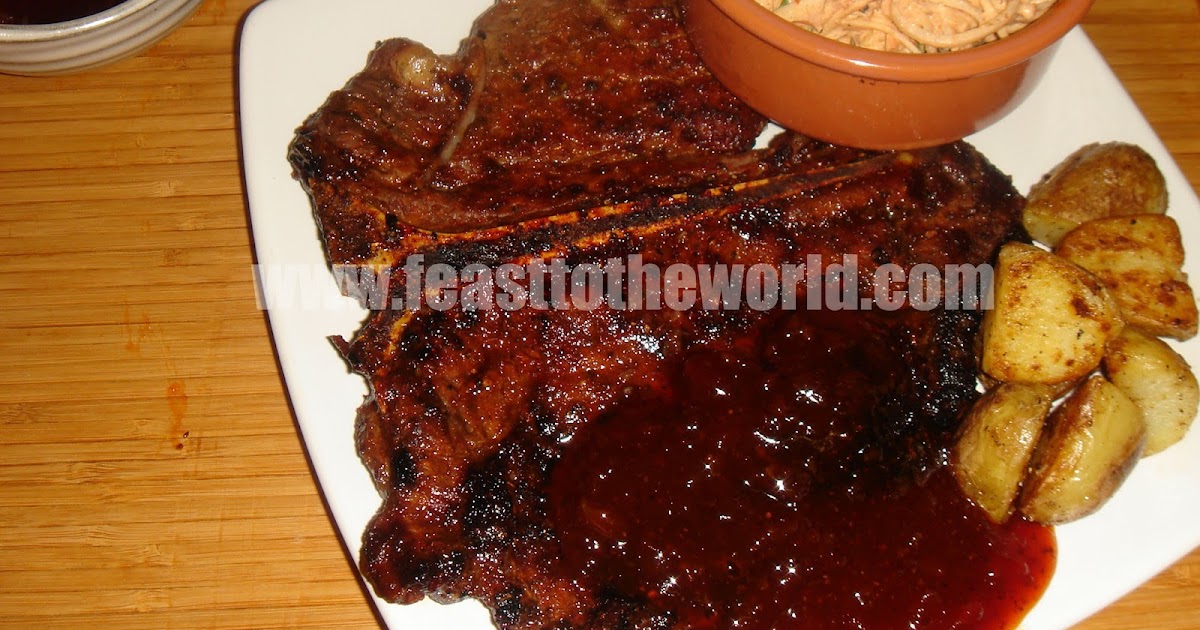 FEAST to the world It's Time To Grill Barbecue Tbone Steak with