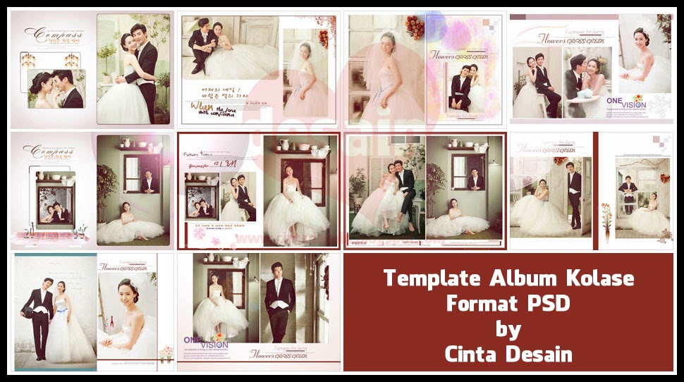 Template Album Kolase Format PSD Volume2 Album Kolase