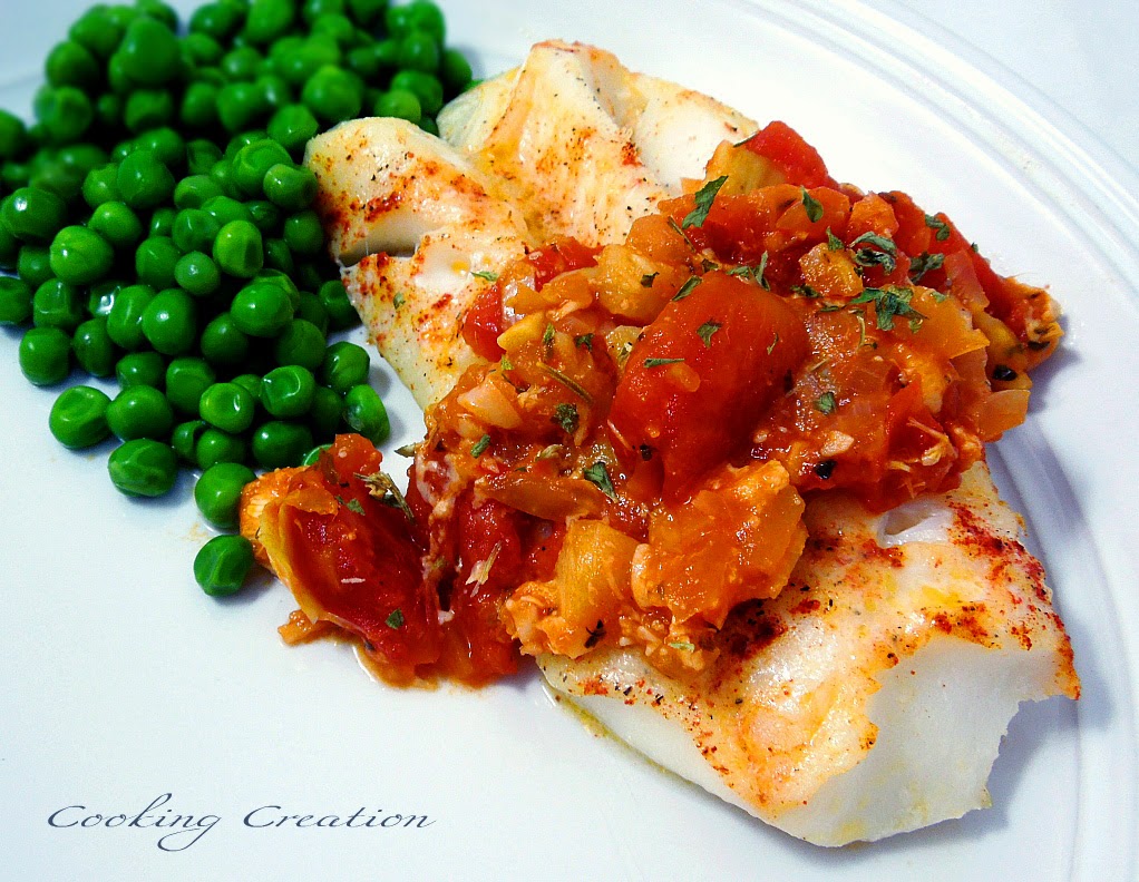 Cooking Creation Baked Cod with Tomato & Artichoke Sauce
