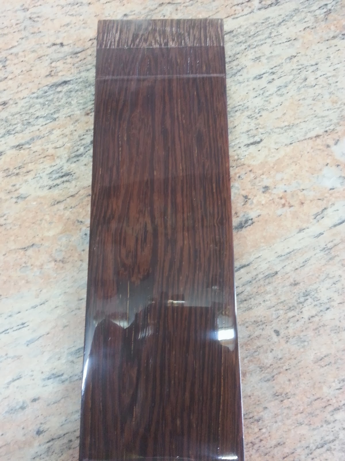 African Wenge treated with PU Sealer and top coat of PU Glossy