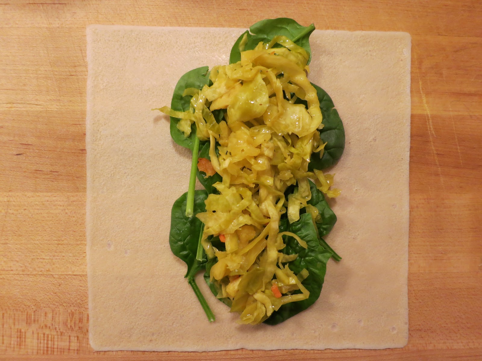 The Veracious Vegan Raw Indian Madras Curry Sauerkraut Wrap