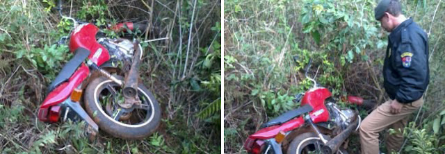 Roncador: Polícia Militar recupera motocicleta furtada