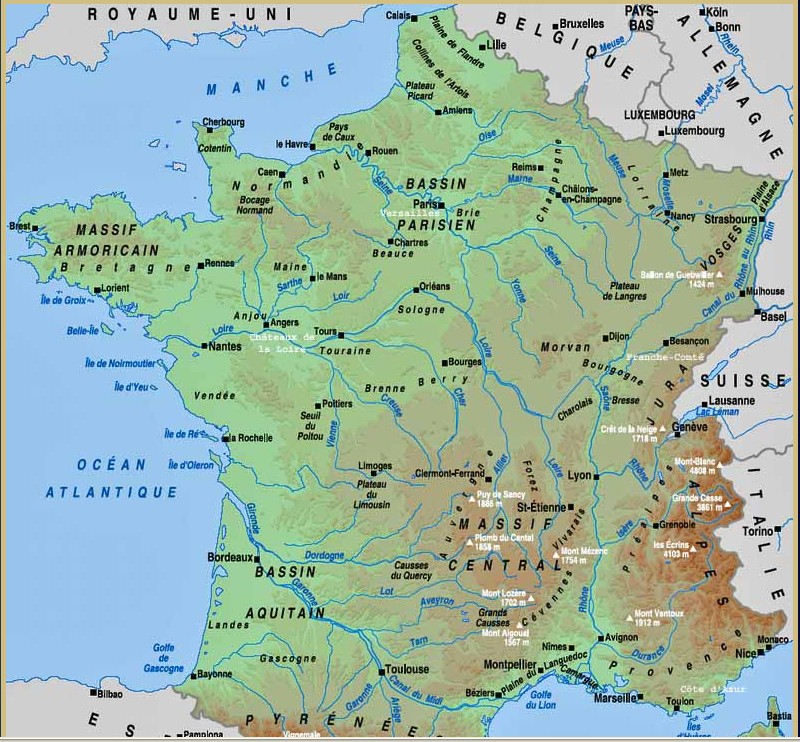A la découverte de la France La géographie de la France