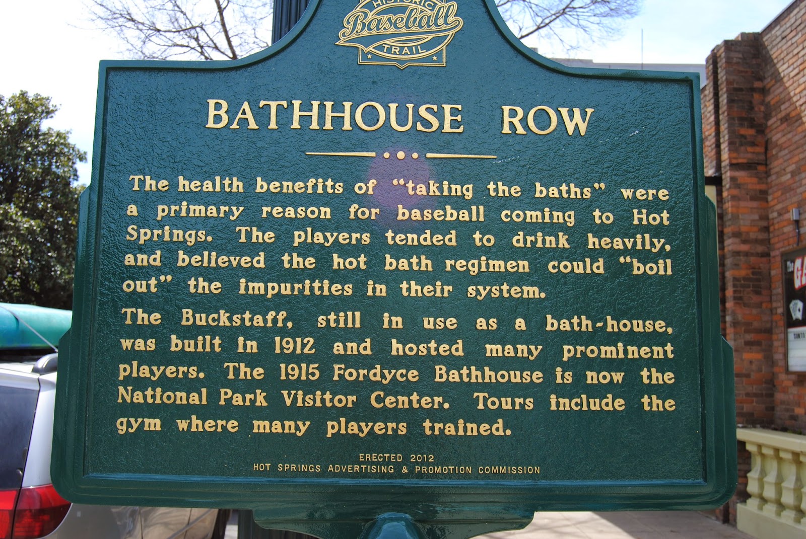 Jim and Vickie Chronicles Hot Springs, Arkansas and Tupelo Mississippi