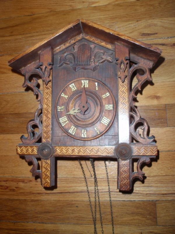 Superstores Antique Wooden Coo Coo Clock 13" Tall