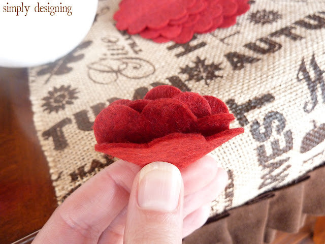 Folded Felt Flowers cut with Sizzix @SimplyDesigning