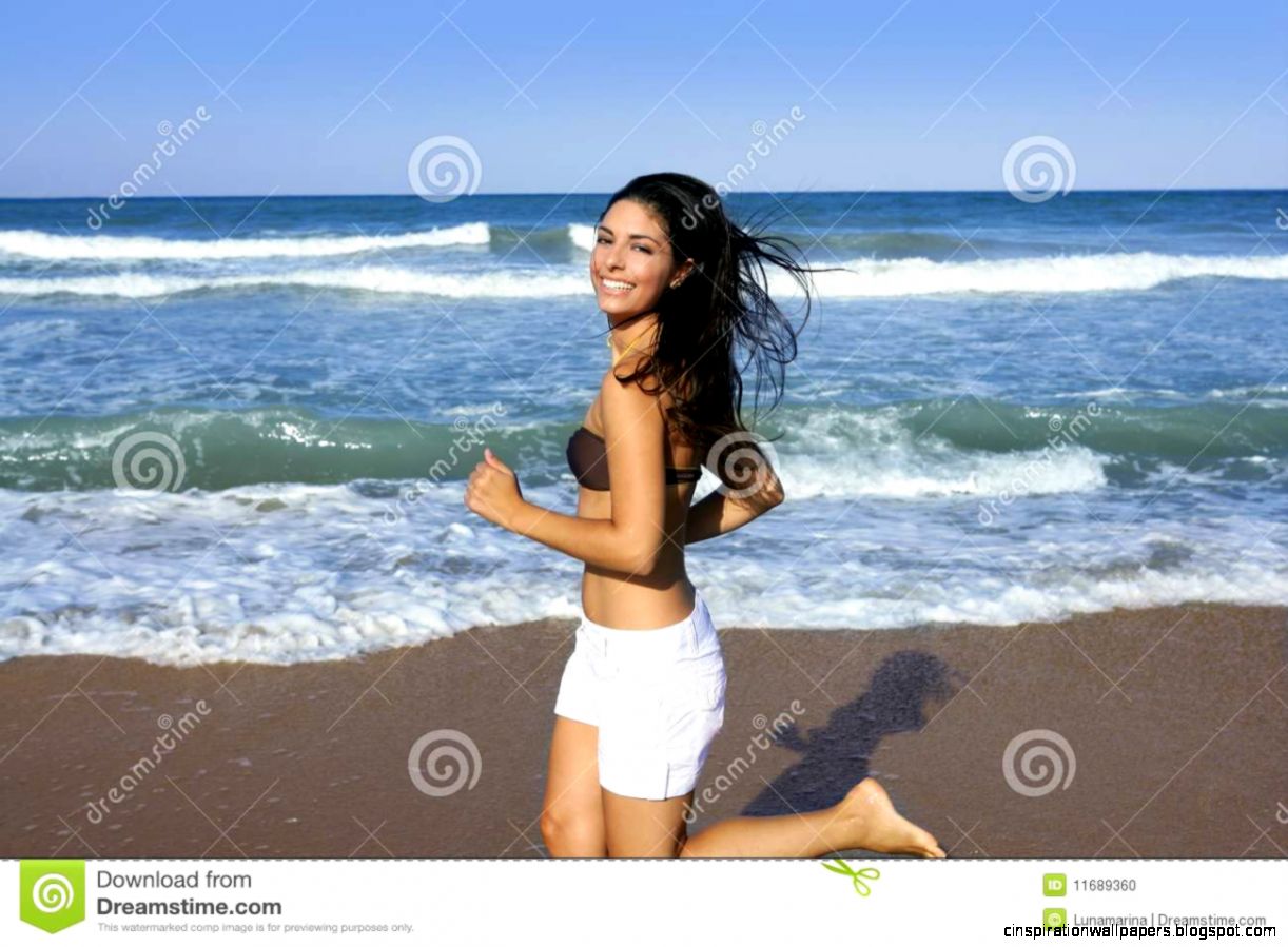 Beautiful Summer Girl Jumping On The Beach Stock Photo Image Beautiful Summer Girl Jumping On The Beach Stock Photo Image