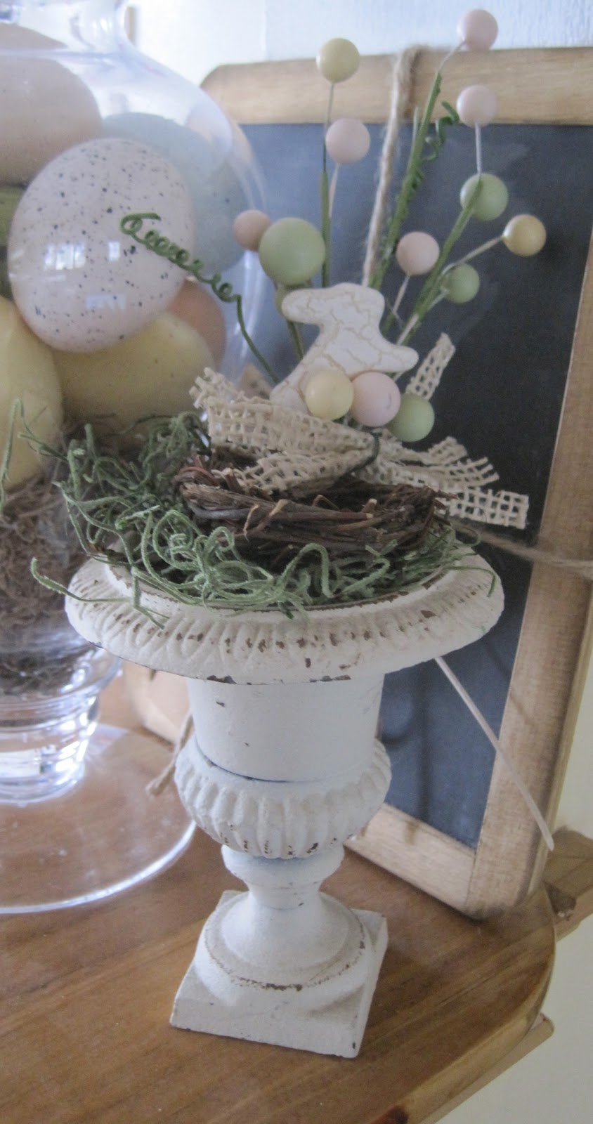 Upcycled Urn for Easter Okio B Designs