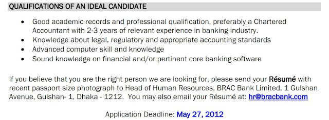 BRAC Bank recruitment