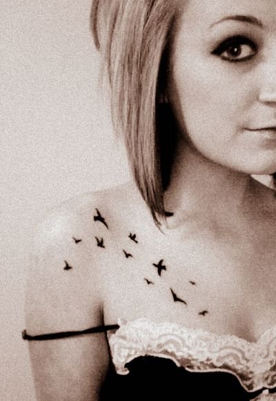 collar bone tattoos on The Collar Bone Piercing I Have Cherry Blossoms On My Virgo Tattoo