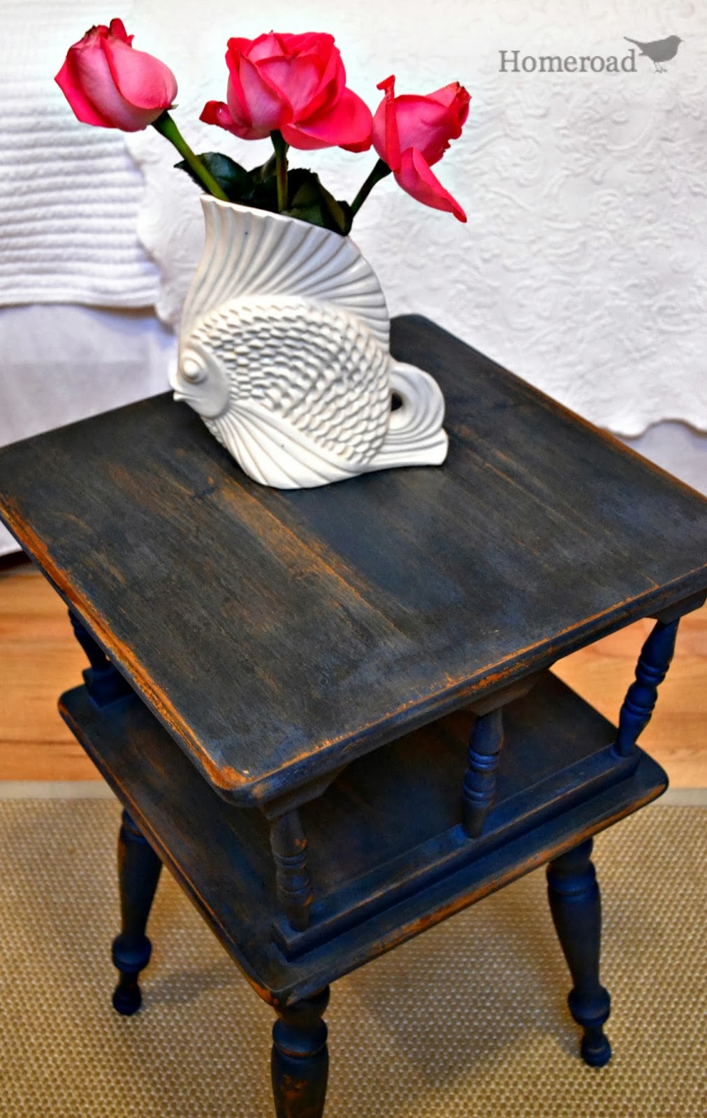 Navy Blue Maple Side Table Homeroad