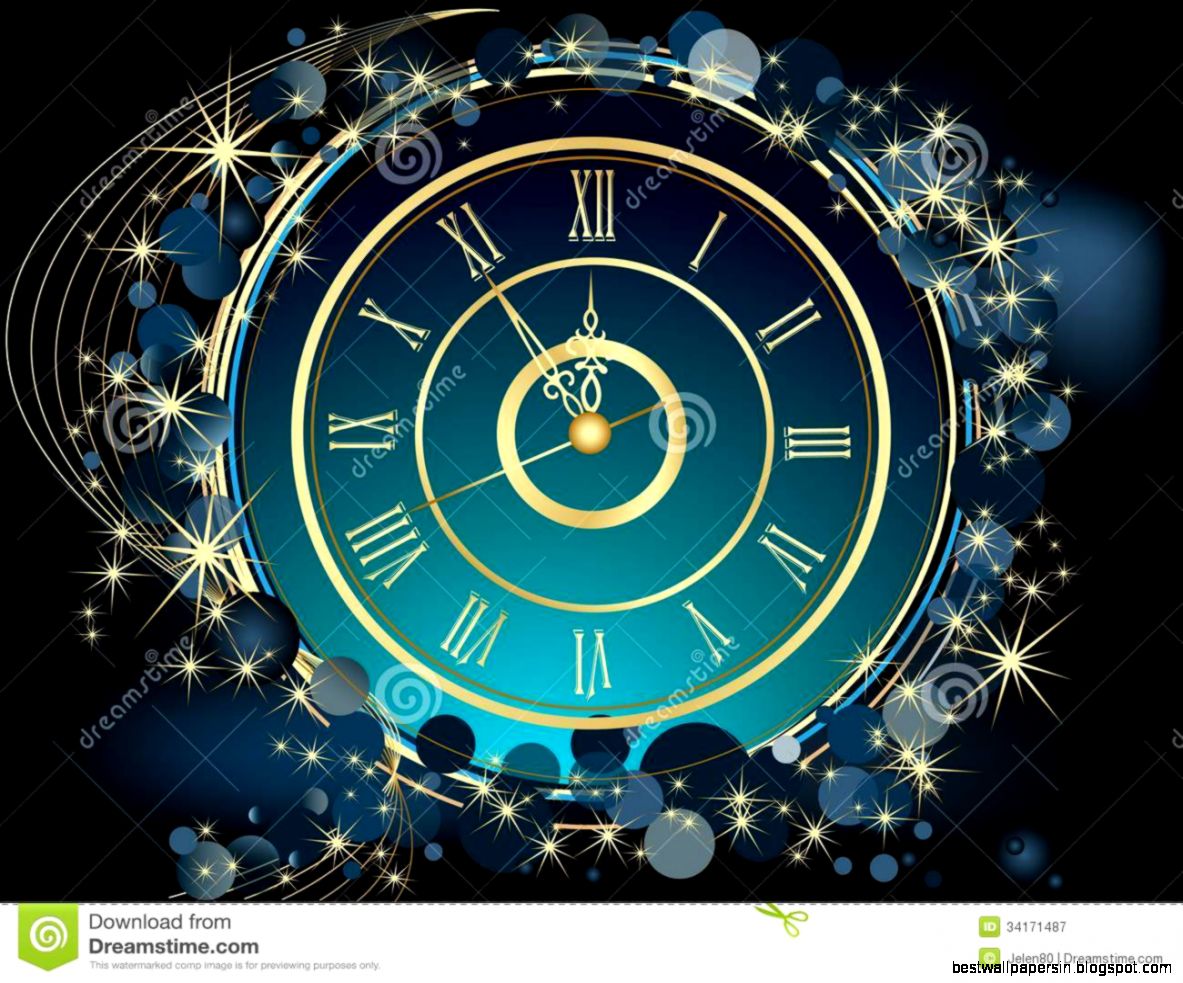 2014 Happy New Year Background With Gold Clock Royalty Free Stock 2014 Happy New Year Background With Gold Clock Royalty Free Stock