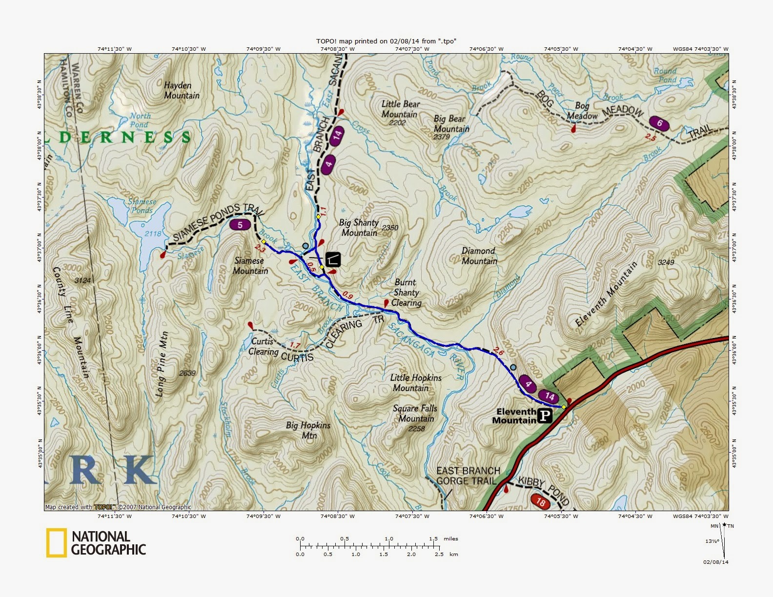 Siamese Ponds Wilderness Map Off On Adventure: Xc Ski Siamese Ponds Trail - Siamese Ponds Wilderness -  2/7/14