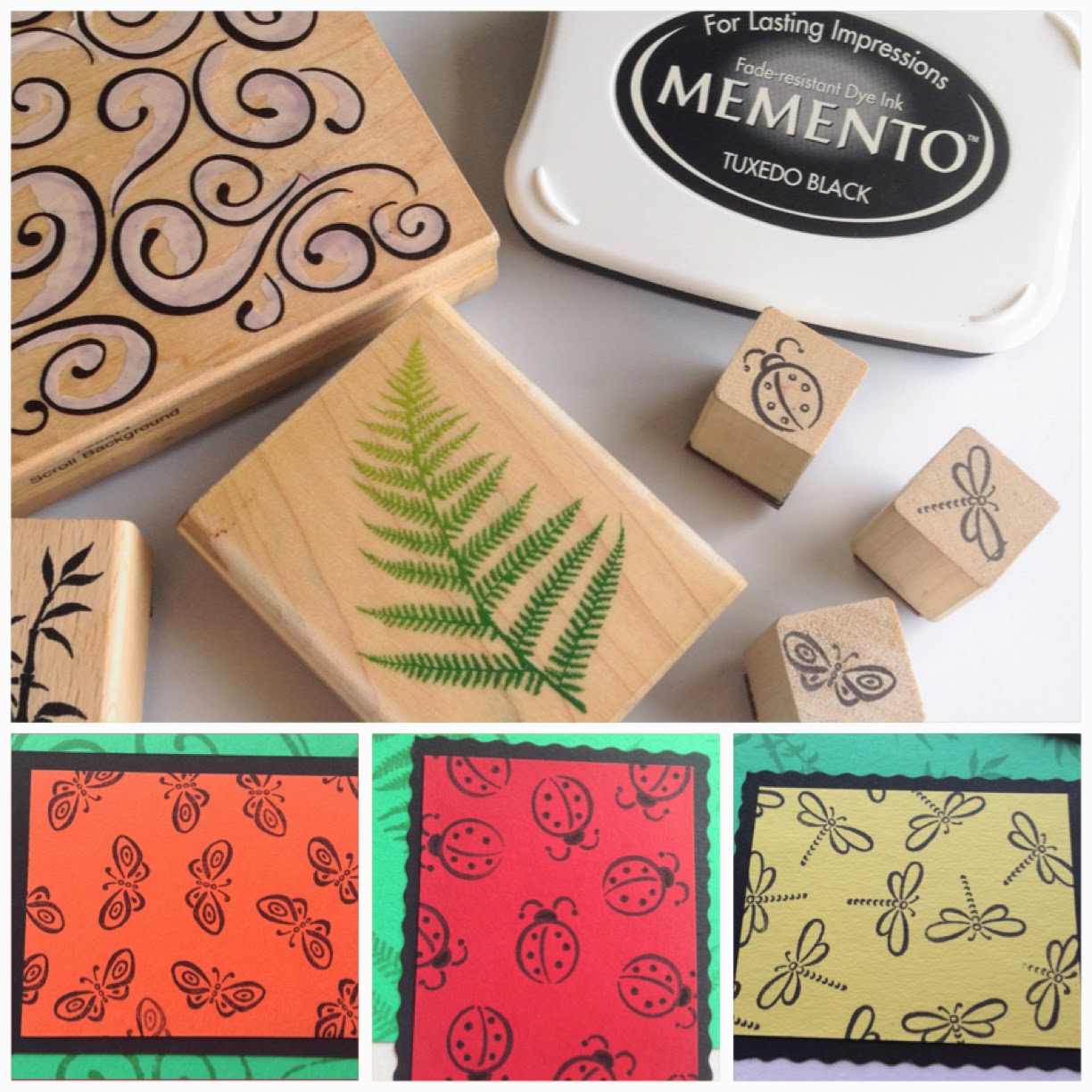 KBB Crafts & Stitches: Stamped Bug Note Cards