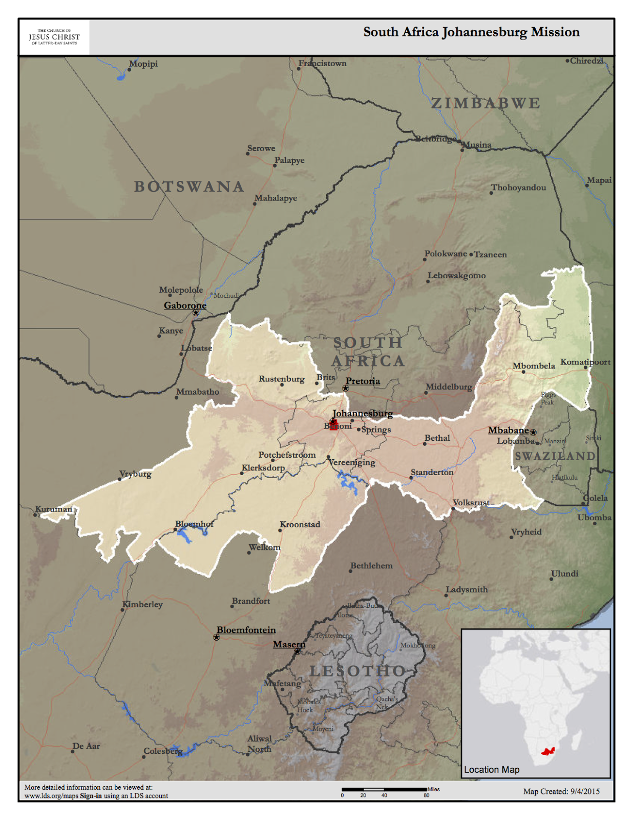 SOUTH AFRICA JOHANNESBURG MISSION