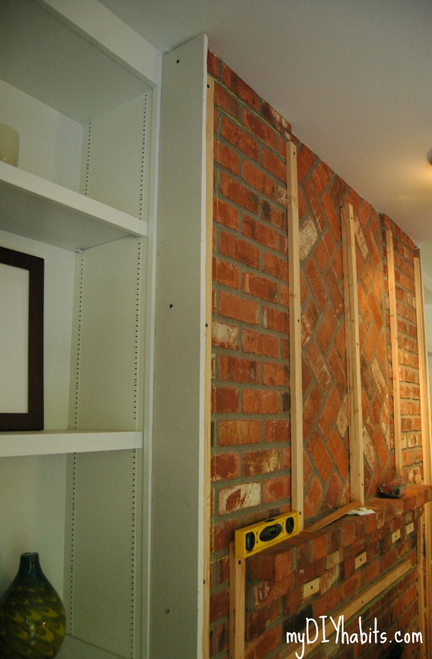Den Project Begins Adding Drywall to Brick My DIY Habits