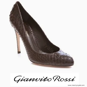 Gianvito Rossi Python Pumps. Princess  Mary’s model is in light grey
