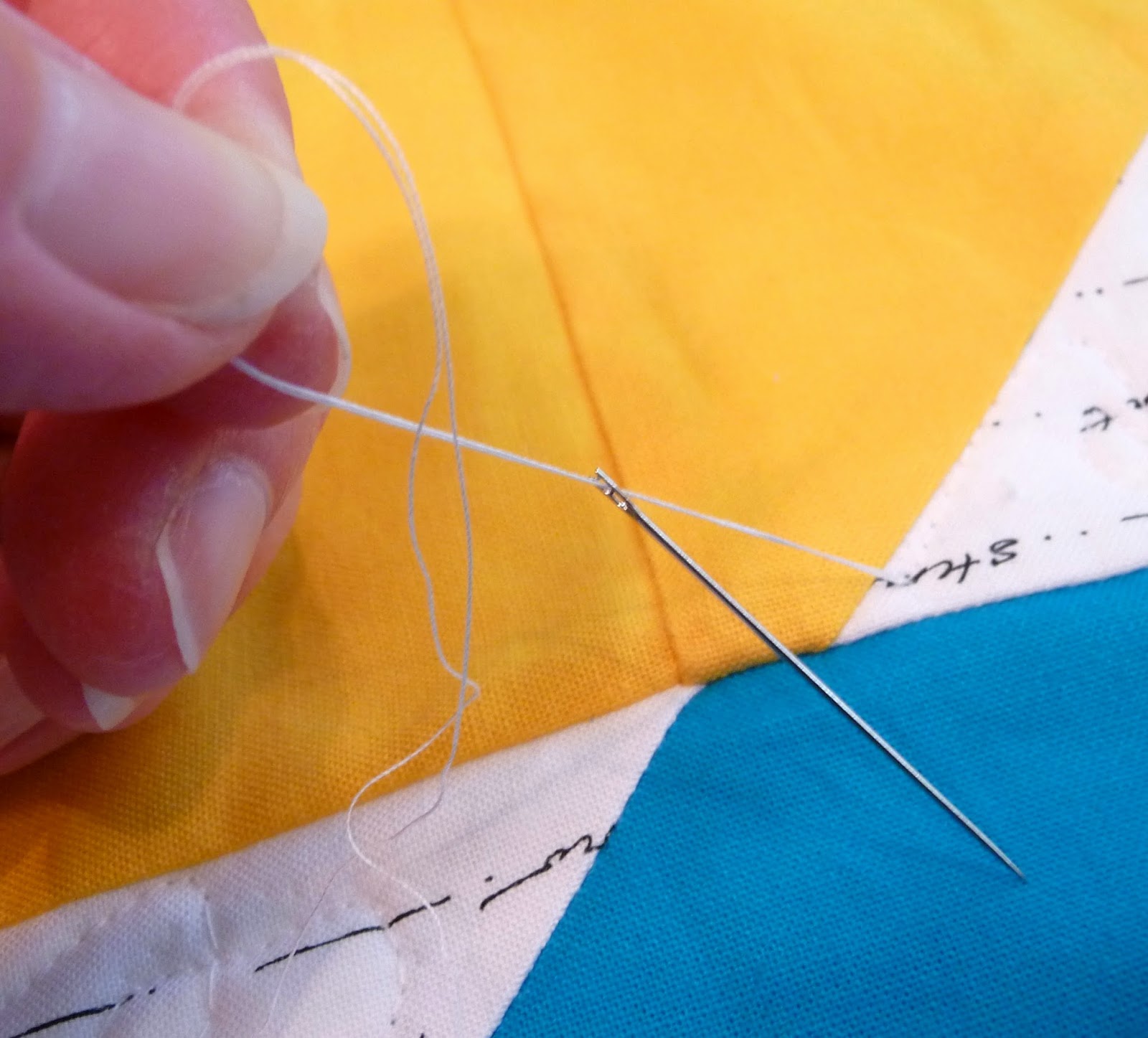 handmadewhimzy blog Burying Knots While Quilting
