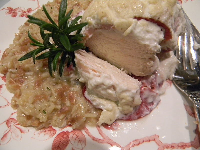 Bacon Wrapped Chicken in Sour Cream Mushroom Sauce