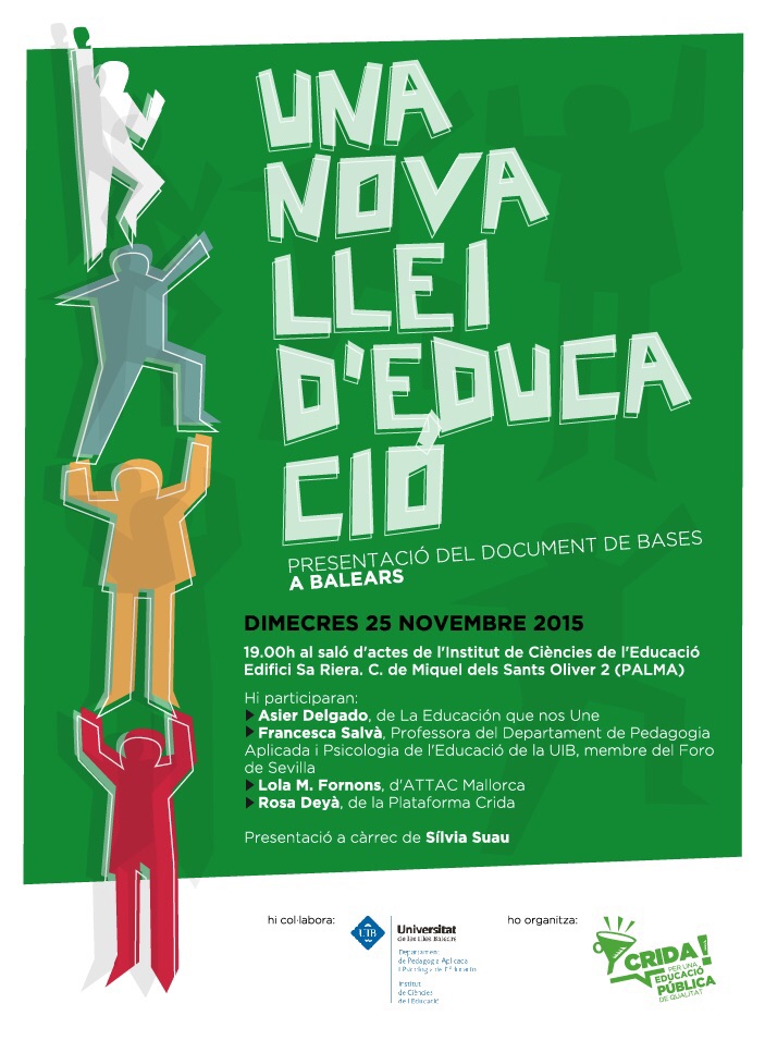 Presentació del document de bases per a una nova Llei d'educació (25-11-15)