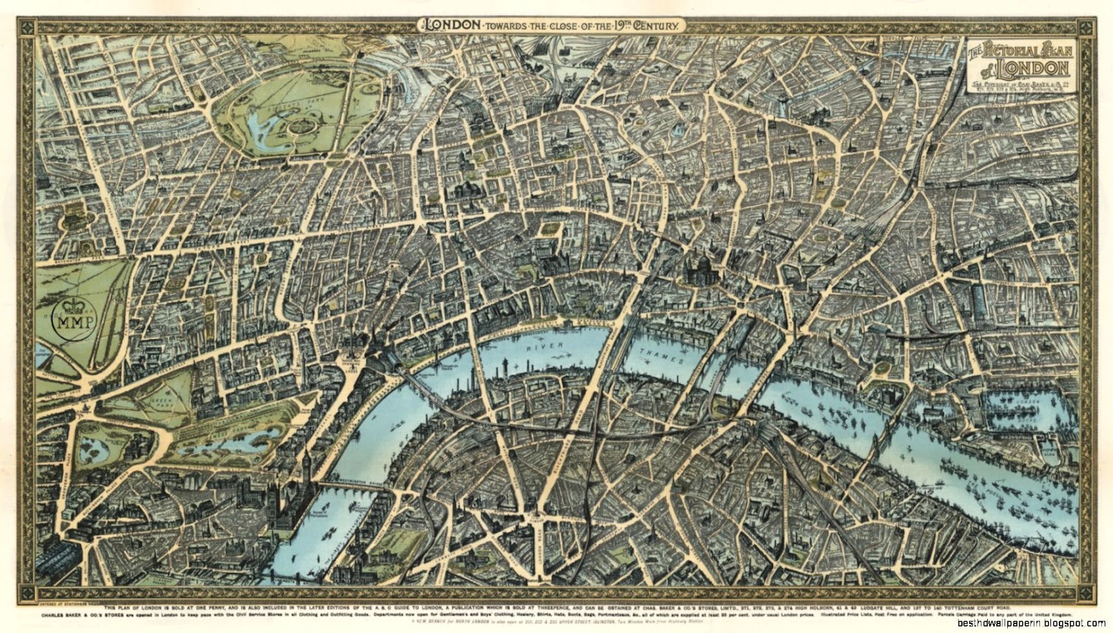19th Century London Map 19th Century London Map