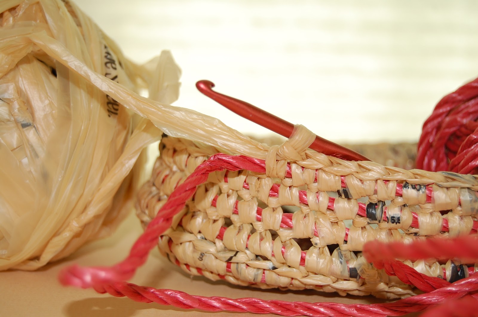 BITS & PIECES Plarn Crocheted Baskets