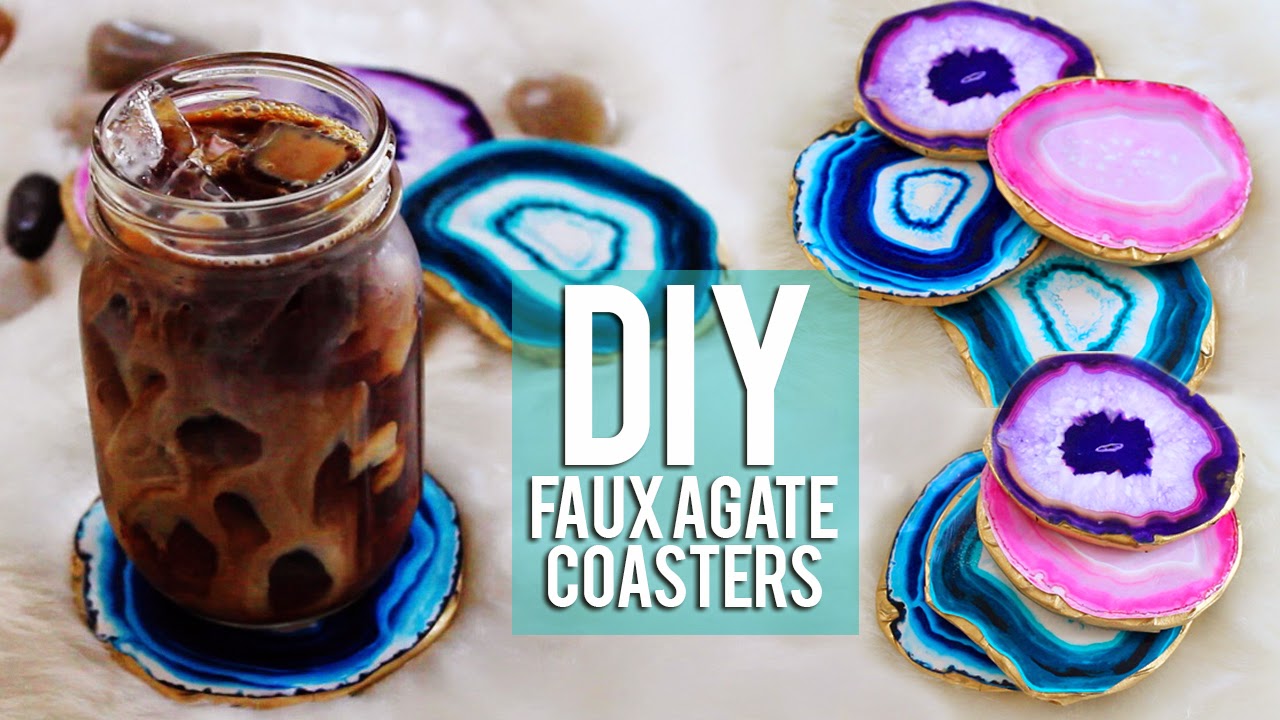 Hellomaphie DIY Faux Agate Coasters