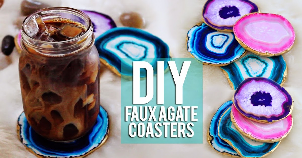 Hellomaphie DIY Faux Agate Coasters
