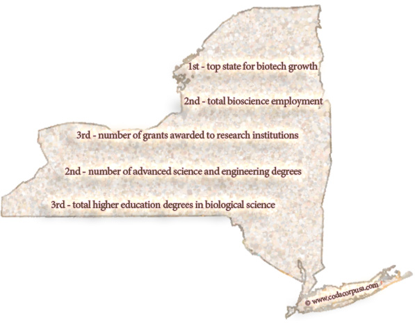 New York State Life Sciences, Biotech, Engineering Statistics, Rankings