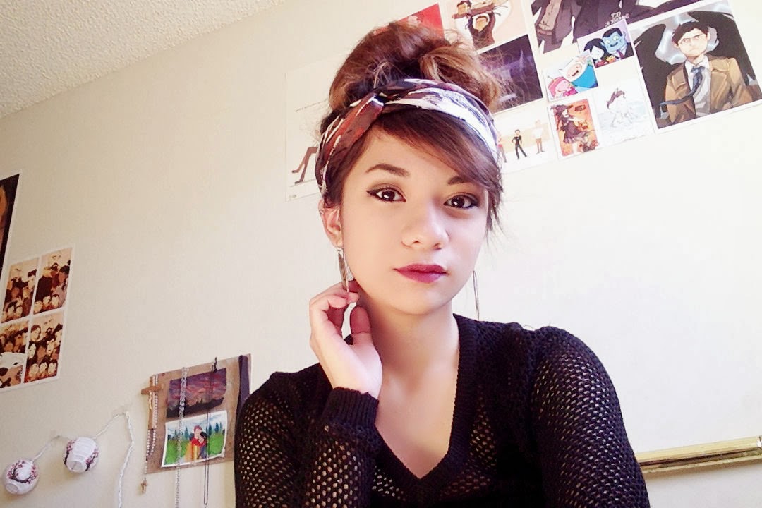 Hair Tutorial Messy Bun + DIY Head Wrap Simple Stylings