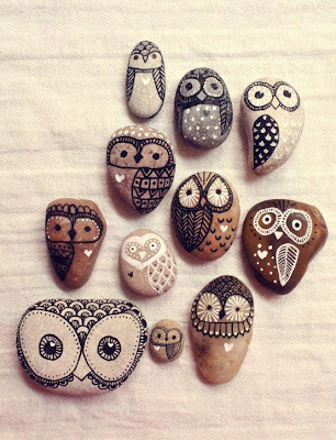 DIY owl rock