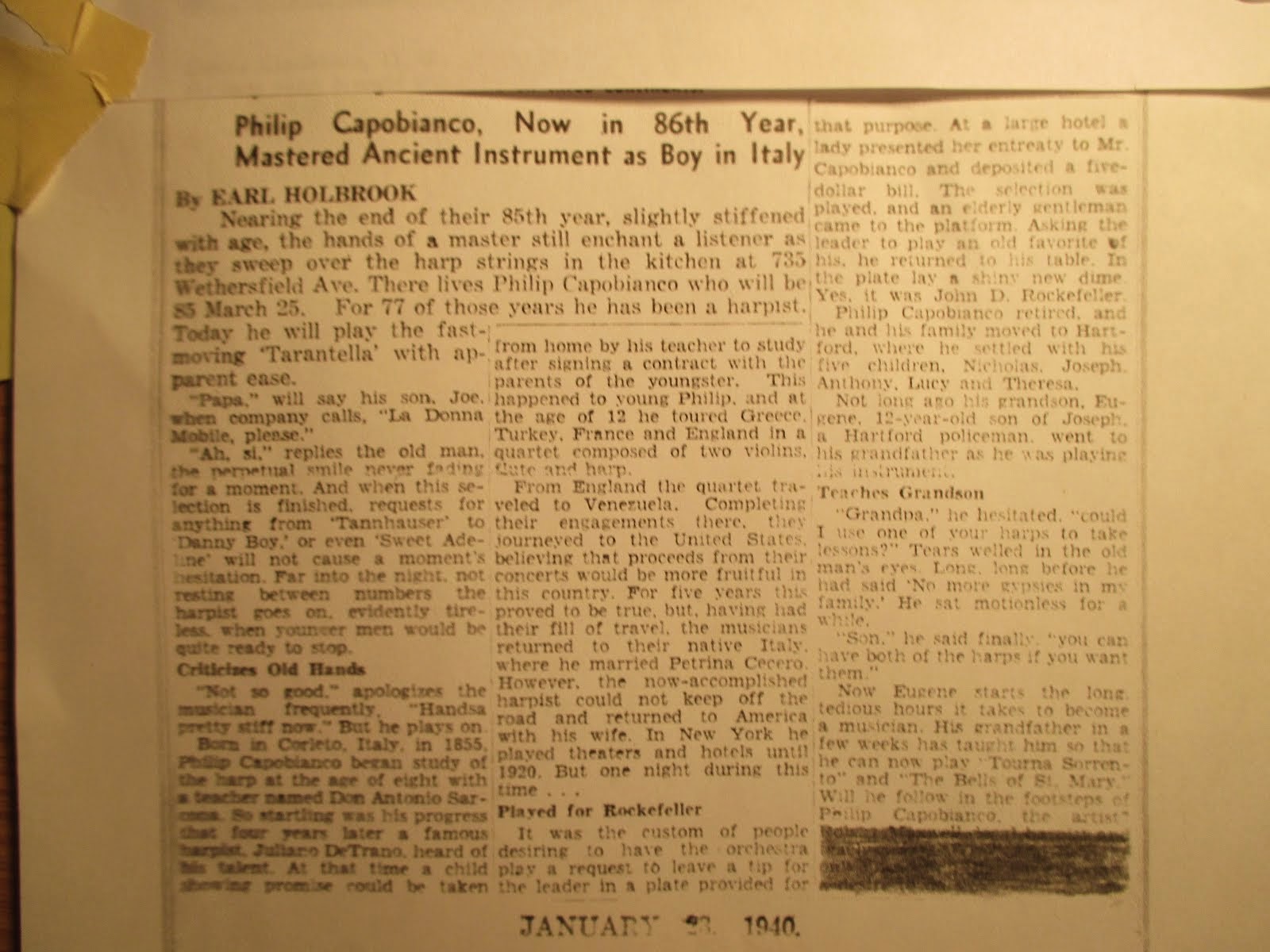part 2 of artcle about Great Grandfather, Hartford Courant News