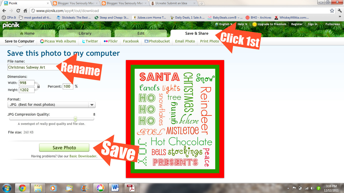 You Seriously Made That!? DIY Christmas Subway Art Tutorial