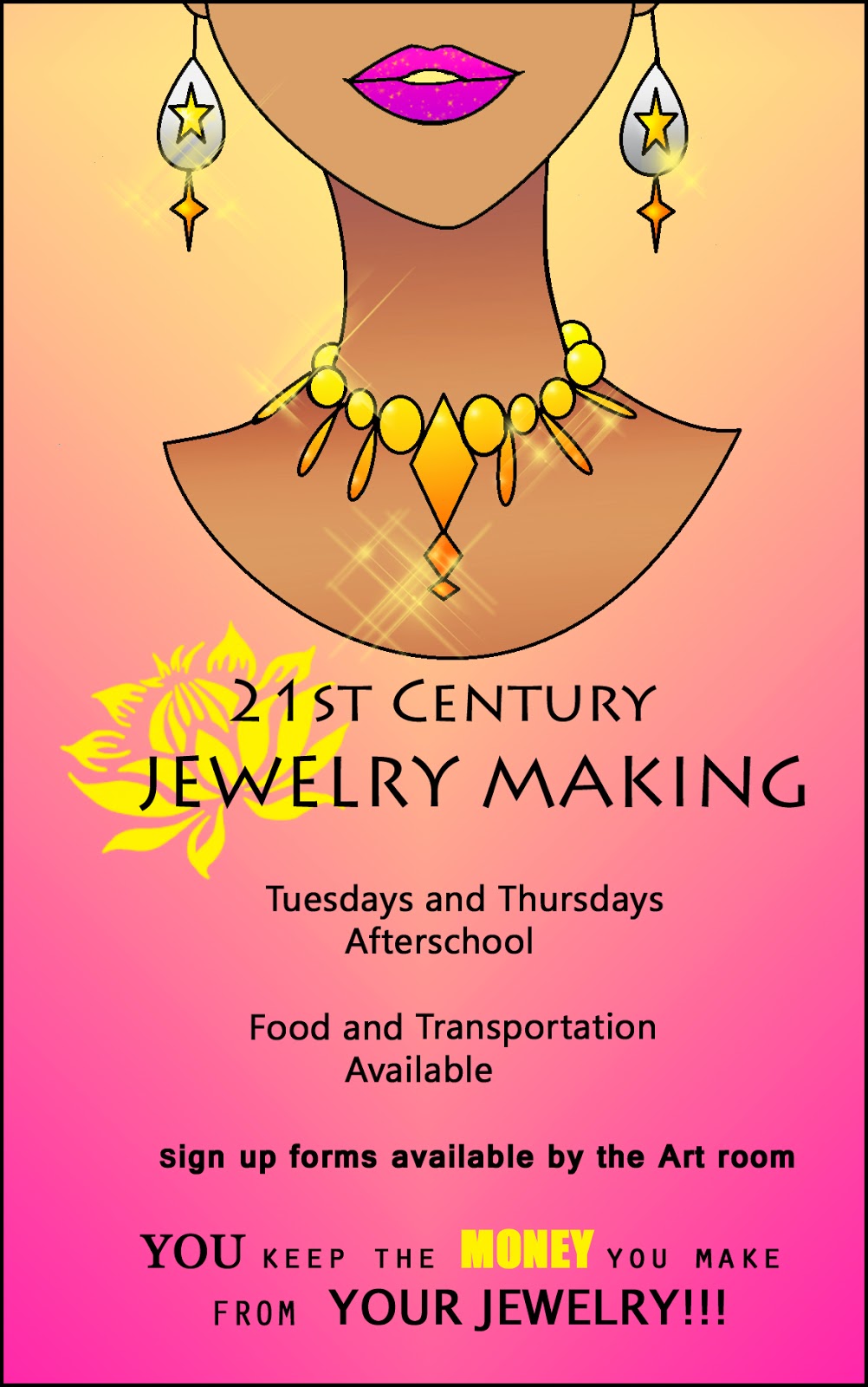 Trinkets Jewelry Designs 21st Century Jewelry Making Poster designed
