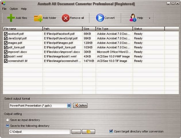 Aostsoft All Document Converter Professional - an All-in