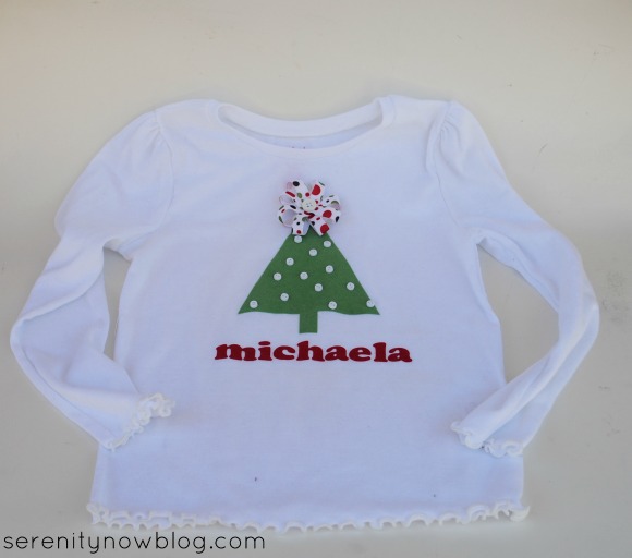 DIY Christmas Tree Shirt, from Serenity Now